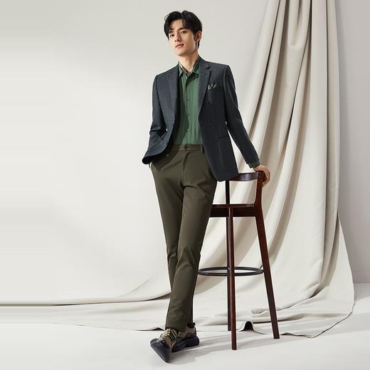 【高端系列】柒牌西服男士秋冬新款进口面料纯羊毛商务休闲单西装	127C71040 商品图3