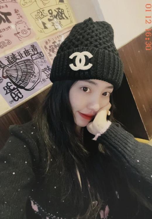香奈儿专柜新款菠萝纹羊绒针织帽（AN） 商品图3