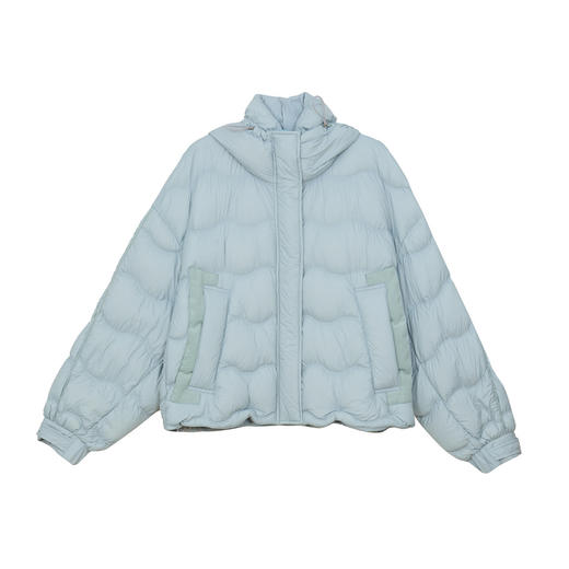 谜底连帽短款羽绒服女2024冬新品简约百搭宽松鹅绒保暖244MY1492 商品图4