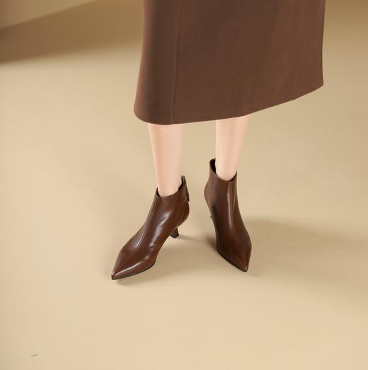 westory2024年秋冬新款优雅风中高跟百搭短靴切尔西W24DS84431 商品图3