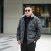 【皮羽绒】【新款DTX】大依优型大码羽绒服皮夹克PU外套加肥加大肥佬休闲上衣男士胖子秋冬 商品缩略图4