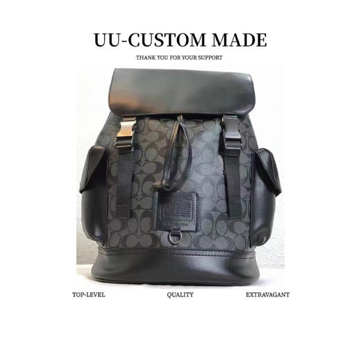 COACH蔻驰 经典Logo老花拼色休闲涂层帆布 旅行包书包背包双肩包 男款（CB） 商品图0