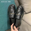 【限时秒杀】西遇低跟乐福鞋女新款简约法式一脚蹬小皮鞋通勤黑色单鞋P0047511 商品缩略图3