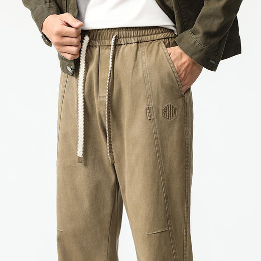 【纯棉】【新款DQ】大依优型大码松紧腰直筒休闲长裤男舒适休闲简约百搭加肥加大男装潮款 商品图4