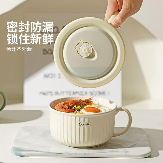 摩登主妇可微波炉加热专用陶瓷餐盒上班族带盖饭盒保鲜碗便当盒 商品图3