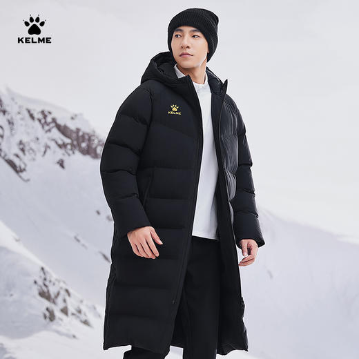 卡尔美连帽中长款棉服 商品图1