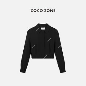 COCO ZONE 新款早秋短款长袖印花翻领外套时尚23C29487