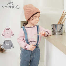 英氏男女童圆领针织套头打底衫纯棉毛衣YRMEJ30132A01