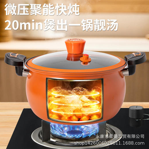 南瓜锅微压锅不粘锅胖压力锅墩墩闷烧锅家用煲汤料理锅多功能汤锅 商品图1