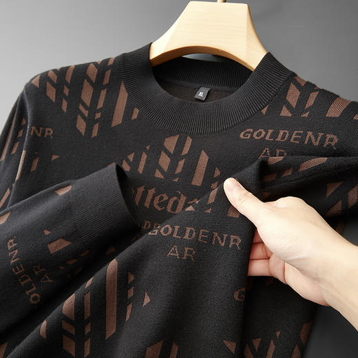 【新款DPF】大依优型大码毛衣针织衫毛衫休闲加肥加大男士胖子大码内搭上衣潮款打底衫 商品图1