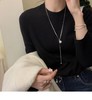 灵魂高冷珍珠蛇骨链韩国出口珍珠毛衣链可调毛衣链 商品缩略图1