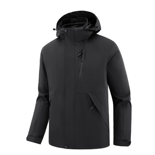 【新款DNY】大依优型大码三合一冲锋衣加绒保暖两件套内胆可拆防风防水户外加肥加大号外套男士上衣 商品图6