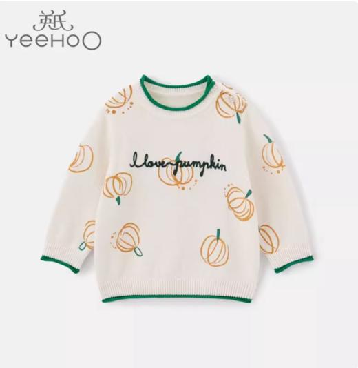 英氏儿童毛衣男宝宝宽松圆领套头毛衫 YRMEJ30128A01长袖秋装 商品图0