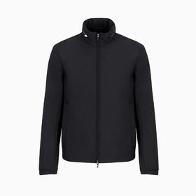 【一】EMPORIO ARMANI 阿玛尼 男士带可拆卸风帽的全拉链尼龙夹克外套 黑色 8N1BD2 1NZAZ 0999