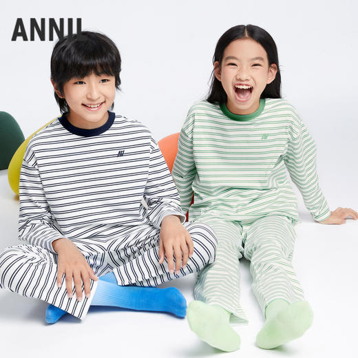 男女童长袖家居服套装秋季新款安奈儿童装JM431556 商品图1