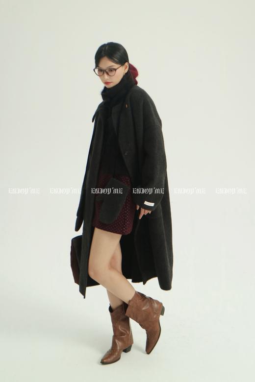 【门店同款】ENJOY冬季柔韧与共手套圆领大衣 159496693 商品图7