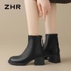 ZHR则则时装百搭短靴女2024秋冬新款英伦风马丁靴气质显高瘦瘦靴 商品缩略图6