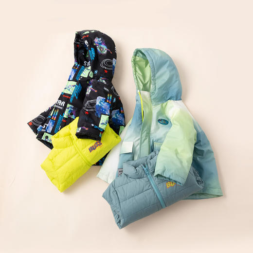 迪士尼秋冬新品男童厚实保暖棉服外套内搭羽绒内胆羽绒套装224DT0176 商品图3