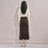 法式复古感深棕色鱼尾半裙2024秋冬半身裙 商品缩略图3
