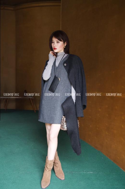 【门店同款】ENJOY秋季less is more韩版V领两件套裙 159517669 商品图0