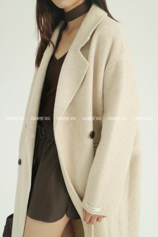 【门店同款】ENJOY冬季柔韧与共双排扣长款大衣 159495498 商品图6
