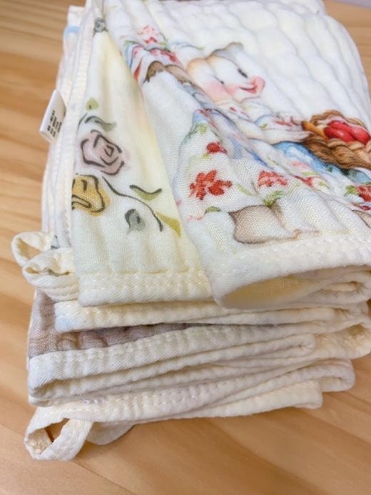 松植屋纱布高密印花童巾3条长方巾组合装婴幼儿童洗脸巾 汗巾 口水巾 商品图3