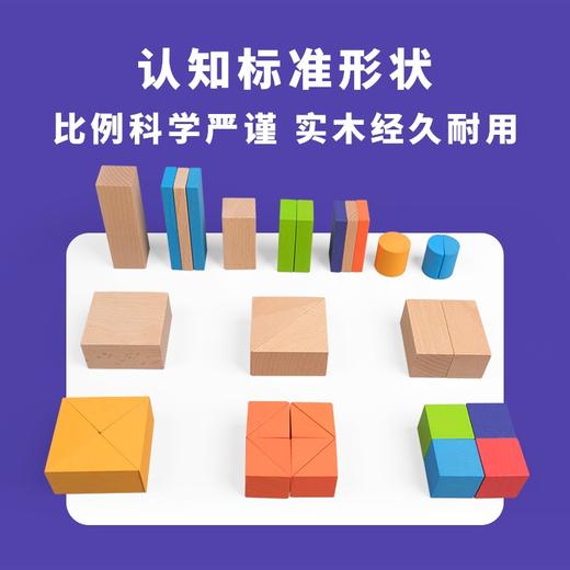 【赠16节数学动画】启蒙町数学早教启蒙实木早教积木 「从具象到抽象的数型结合」蒙氏平面立体教具 早教必入 商品图1