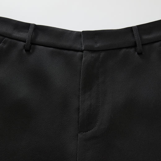 谜底A型短裤女2024冬季新品极简风高腰百搭合体直筒短裤244MK1688 商品图3