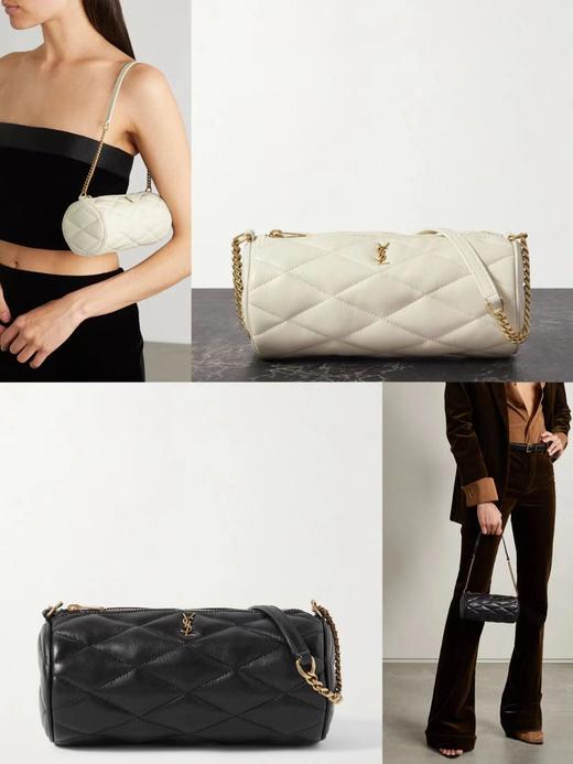 SAINT LAURENT圣罗兰 YSL 金标Logo链条 皮革 圆筒包腋下包单肩包 迷你 女款（CB） 商品图0