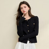 法式优雅气质小香风针织外套女圆领修身弹力上衣V3942695 商品缩略图3