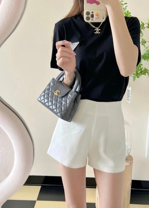 CHANEL香奈儿 24A  Kelly 菱格纹 链条肩带 皮革 单肩斜挎手提包 女款 灰色（HH） 商品图11