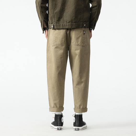 【100%棉】【新款DQ】大依优型大码松紧腰直筒休闲长裤男舒适休闲简约百搭加肥加大男装潮款 商品图2