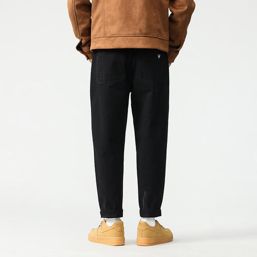 【100%棉】【新款DQ】大依优型大码松紧腰直筒休闲长裤男舒适休闲简约百搭加肥加大男装潮款 商品图9