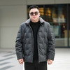 【皮羽绒】【新款DTX】大依优型大码羽绒服皮夹克PU外套加肥加大肥佬休闲上衣男士胖子秋冬 商品缩略图7