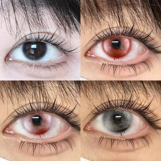 【预售】Ninamond·日抛  48两盒  108五盒  168十盒  哇塞！！一种很新的cosplay，好像眼睛里面在流血...万圣节限定！！国产0-800度<一盒2片> 商品图0