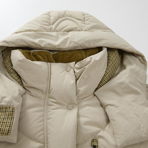 谜底长款羽绒服女2024冬新品设计感加厚保暖鸭绒面包服244MY1525 商品图3