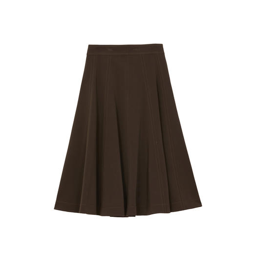 谜底A字型半身裙2024冬季新品通勤风磨毛保暖伞型半裙女244MB1627 商品图4