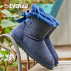 EVERAU蝴蝶结短靴雪地靴皮毛一体防滑防泼水女鞋EA3005 商品缩略图5