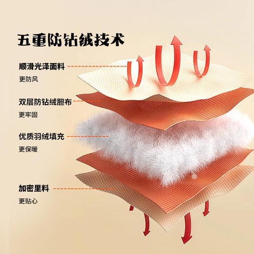 贝贝怡冬季女童简约可爱连帽羽绒服保暖防风外套ZB4DS004 商品图5