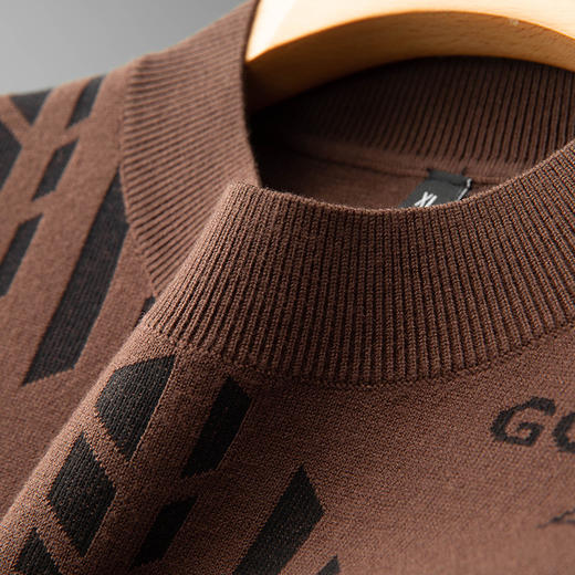 【新款DPF】大依优型大码毛衣针织衫毛衫休闲加肥加大男士胖子大码内搭上衣潮款打底衫 商品图8