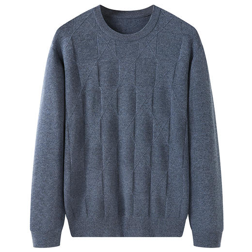 【100%羊毛】【新款DDS】大依优型大码男装羊毛衫圆领毛衣针织衫休闲加肥加大男士胖子大码内搭上衣 商品图6