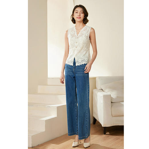 乔万尼蕾丝背心女新款白色法式气质EM3H315 商品图1