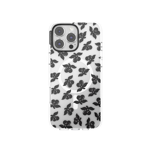 【玩趣主义·手机壳】黑白樱桃 POPCASE手机壳 MagSafe Popcase磁吸款 撞色 食物 拼接 iPhone 15/14/13 商品图1