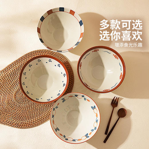 摩登主妇汤面碗家用2024新款面条碗泡面碗大碗斗笠碗吃面碗拉面碗 商品图4