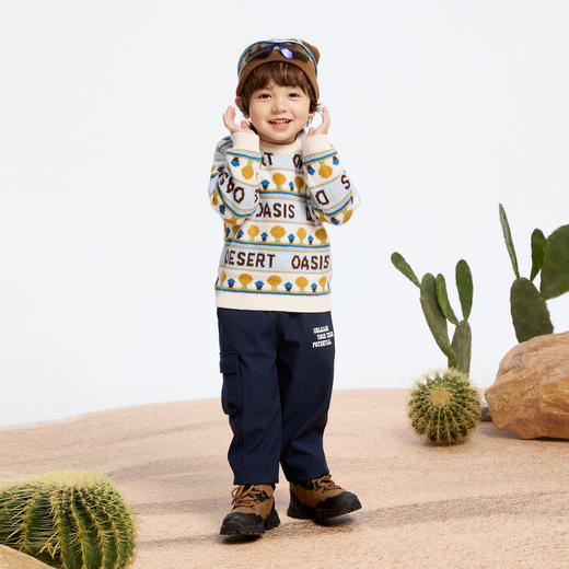 男童复合绒软壳夹裤冬季新款安奈儿童装实体店同款XB446830 商品图3