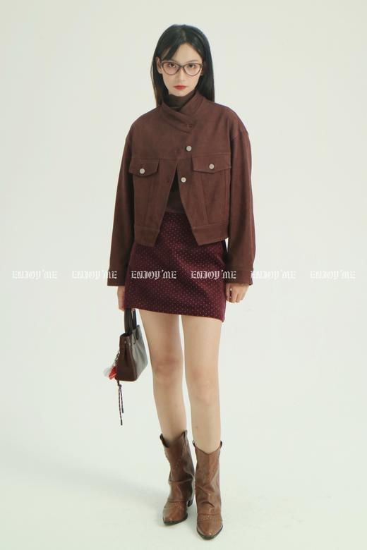 【门店同款】ENJOY冬季自由意志复古立领麂皮绒外套 159506476 商品图1