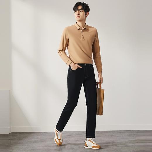 【烽煷炉蓄热】柒牌男装牛仔裤男2024秋冬新款时尚休闲直筒男裤子	127H71450 商品图3