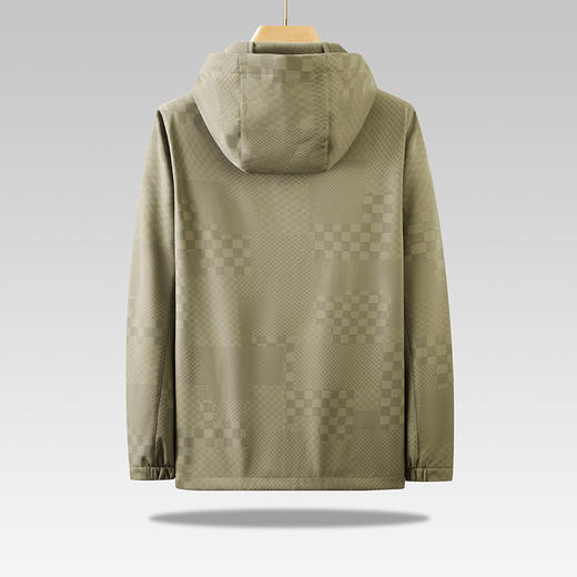 【Q】【加绒】【新款DPF】大依优型大码薄绒外套男宽松加肥加大码上衣男士胖子休闲商务夹克 商品图2