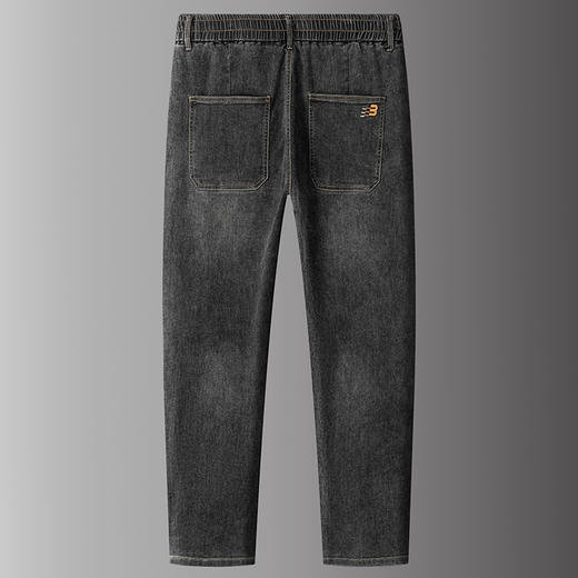 【新款DKP】大依优型大码松紧腰牛仔裤直筒长裤男舒适弹力休闲商务简约百搭加肥加大男装 商品图1