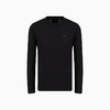 【一】EMPORIO ARMANI 阿玛尼 男士微型徽标贴片的 Supima 针织圆领长袖T恤 黑色 8N1TR1 1JRGZ 0999 商品缩略图0